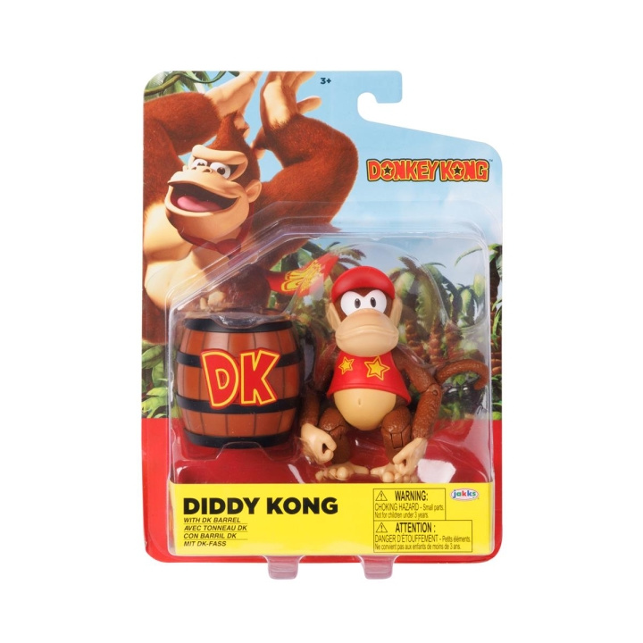 JAKKS Pacific Donkey Kong 4 tums figur Diddy Kong med DK Barrel i gruppen LEKSAKER, BARN- & BABYPRODUKTER / Leksaker / Figurer, Miniatyrer & tillbehör hos TP E-commerce Nordic AB (C82268)