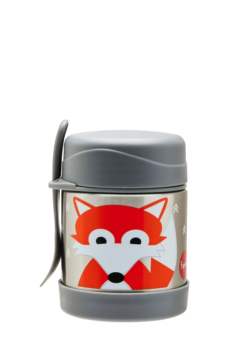barns3 Sprouts Matburk och spork i rostfritt stål - Gray Fox i gruppen LEKSAKER, BARN- & BABYPRODUKTER / Äta & Dricka / Barnserviser hos TP E-commerce Nordic AB (C82385)