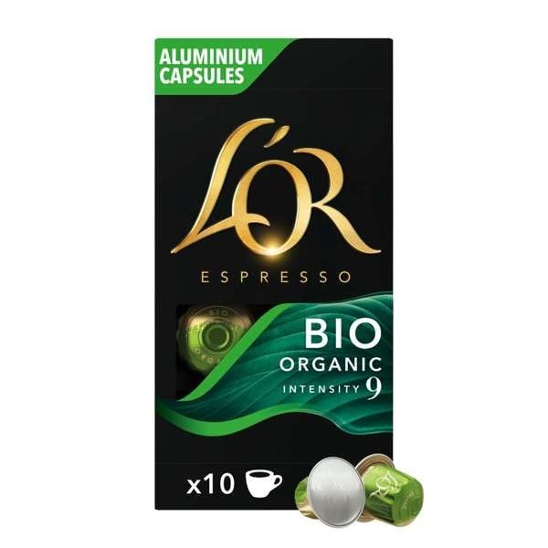 Philips L\'Or L\'OR Kapslar - Ekologiska - Kaffekapslar - 10 st - S i gruppen HEM, HUSHÅLL & TRÄDGÅRD / Hushållsmaskiner / Kaffemaskiner & Tillbehör / Kaffekapslar hos TP E-commerce Nordic AB (C82514)