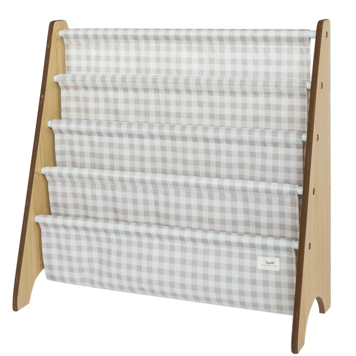 3 Sprouts Bokhylla - Gingham Beige (IRKGBG) i gruppen LEKSAKER, BARN- & BABYPRODUKTER / Barnrum / Förvaring hos TP E-commerce Nordic AB (C82778)