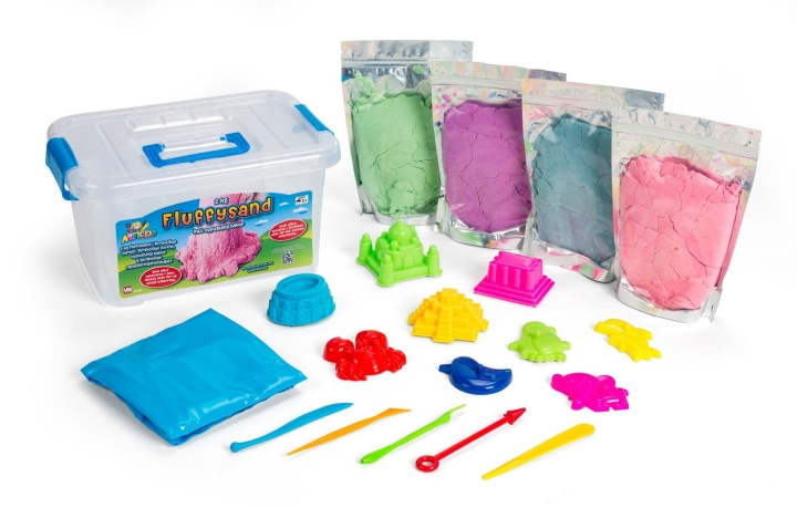 ArtKids Fluffig sand - Stor hinkuppsättning (32798) i gruppen LEKSAKER, BARN- & BABYPRODUKTER / Leksaker / Leklera, leksand och tillbehör hos TP E-commerce Nordic AB (C82994)