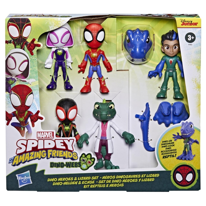 Spidey och hans fantastiska vänner Dino Webs Set med hjältar och ödlor i gruppen LEKSAKER, BARN- & BABYPRODUKTER / Leksaker / Figurer, Miniatyrer & tillbehör hos TP E-commerce Nordic AB (C83511)