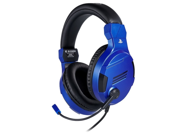 BigBen Interactive PS4 Gaming Headset V3 - Blå - Headset - Sony i gruppen HEMELEKTRONIK / Spelkonsoler & Tillbehör / Sony PlayStation 4 / Tillbehör hos TP E-commerce Nordic AB (C83611)