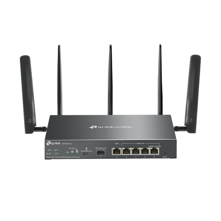TP-Link AX3000 Omada 4G+ Cat6 Gigabit VPN Router /ER706W-4G i gruppen DATORER & KRINGUTRUSTNING / Nätverk / Routrar hos TP E-commerce Nordic AB (C83935)