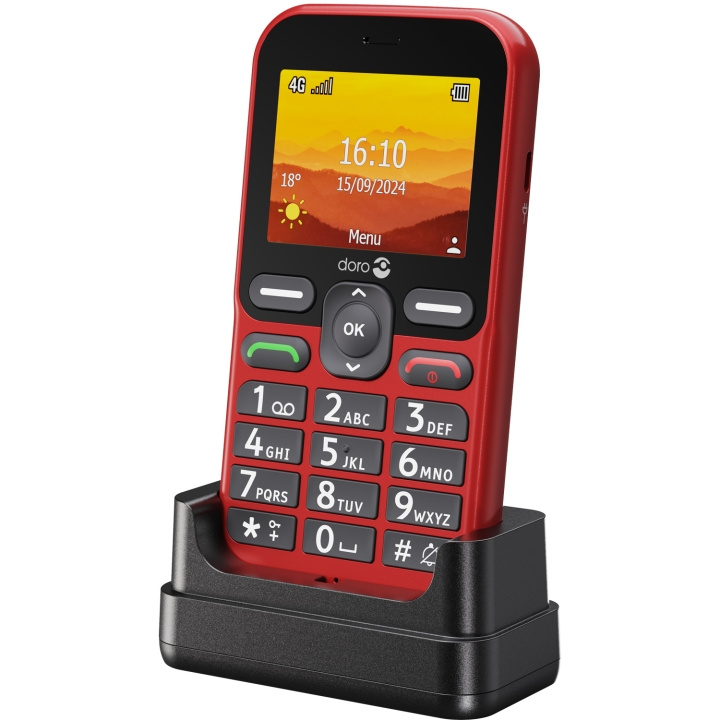 Doro Mobiltelefon 4G Leva L11 Röd i gruppen SMARTPHONE & SURFPLATTOR / Mobiltelefoner & smartphones hos TP E-commerce Nordic AB (C84296)