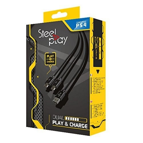 Steelplay Dual Play & Laddningskabel i gruppen HEMELEKTRONIK / Spelkonsoler & Tillbehör / Sony PlayStation 4 / Tillbehör hos TP E-commerce Nordic AB (C84565)
