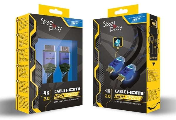Steelplay 4K 2.0 HDMI höghastighetskabel Ultra HD LEC-kabel 2M i gruppen HEMELEKTRONIK / Spelkonsoler & Tillbehör / Sony PlayStation 4 / Tillbehör hos TP E-commerce Nordic AB (C84566)