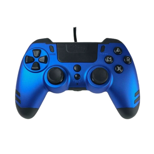 Steelplay MetalTech trådbunden handkontroll - BLÅ i gruppen HEMELEKTRONIK / Spelkonsoler & Tillbehör / Sony PlayStation 4 / Tillbehör hos TP E-commerce Nordic AB (C84642)