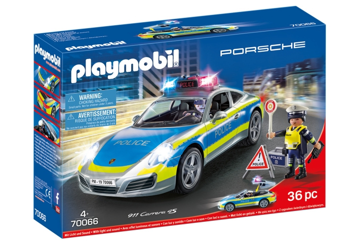 Playmobil Porsche 911 Carrera 4S Polis - Vit (70066) i gruppen LEKSAKER, BARN- & BABYPRODUKTER / Leksaker / Leksaksbilar & andra fordon hos TP E-commerce Nordic AB (C85174)