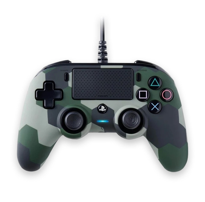 NACON Kompakt handkontroll (grönt kamouflage) i gruppen HEMELEKTRONIK / Spelkonsoler & Tillbehör / Sony PlayStation 4 / Tillbehör hos TP E-commerce Nordic AB (C85226)