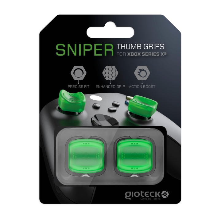 Gioteck Tumgrepp för prickskyttar (genomskinlig grön) i gruppen HEMELEKTRONIK / Spelkonsoler & Tillbehör / Xbox Series X/S / Tillbehör hos TP E-commerce Nordic AB (C85260)