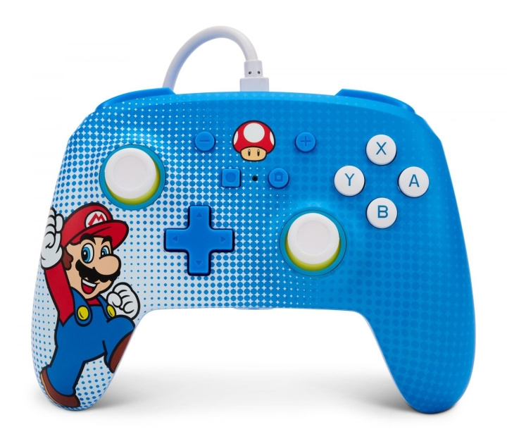 PowerA ENWIRED CONTROLLER - MARIO POP ART - Switch i gruppen HEMELEKTRONIK / Spelkonsoler & Tillbehör / Nintendo Switch / Tillbehör hos TP E-commerce Nordic AB (C85413)