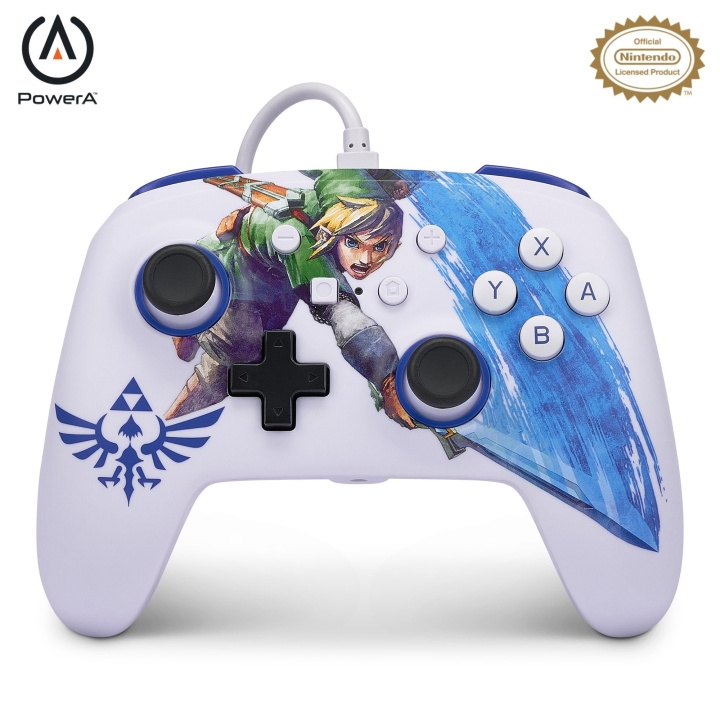 PowerA NSW ENH trådbunden handkontroll - Master Sword Attack / Nintendo Switch i gruppen HEMELEKTRONIK / Spelkonsoler & Tillbehör / Nintendo Switch / Tillbehör hos TP E-commerce Nordic AB (C85474)