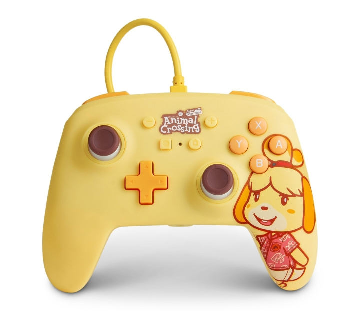 PowerA Förbättrad trådbunden handkontroll för Nintendo Switch - Animal Crossing: Isabelle i gruppen HEMELEKTRONIK / Spelkonsoler & Tillbehör / Nintendo Switch / Tillbehör hos TP E-commerce Nordic AB (C85484)