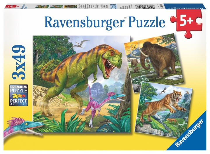 Ravensburger Primeval Ruler 3x49p - 09358 i gruppen LEKSAKER, BARN- & BABYPRODUKTER / Leksaker / Barnpussel hos TP E-commerce Nordic AB (C85777)