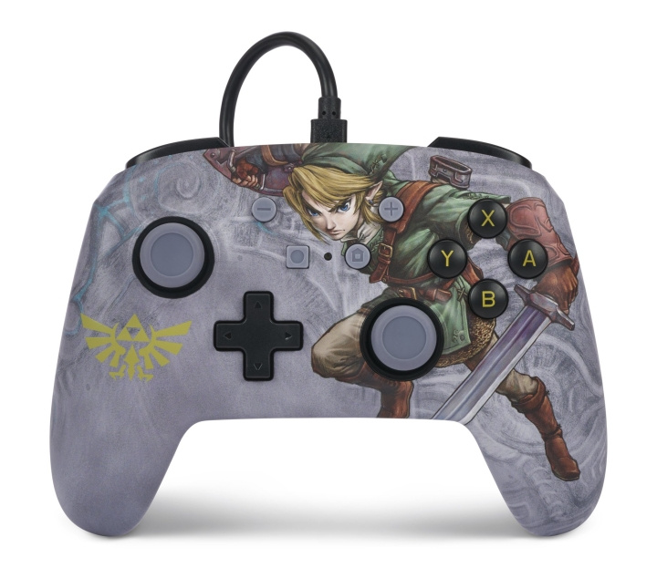 PowerA Förbättrad trådbunden handkontroll för Nintendo Switch - Valiant Link i gruppen HEMELEKTRONIK / Spelkonsoler & Tillbehör / Nintendo Switch / Tillbehör hos TP E-commerce Nordic AB (C85826)