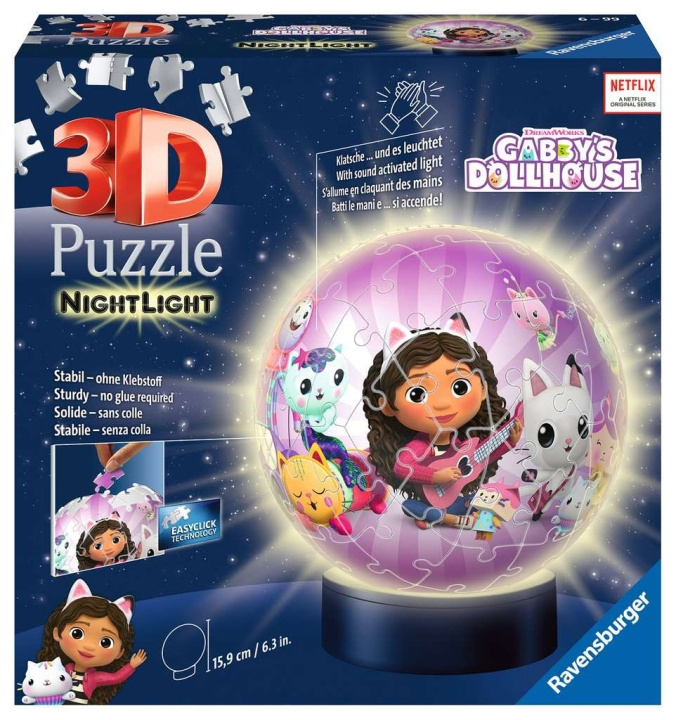 Ravensburger 3D-pussel Gabby\'s Dollhouse Nattlampa 72p (10311575) i gruppen SPORT, FRITID & HOBBY / Hobby / Pussel hos TP E-commerce Nordic AB (C85905)