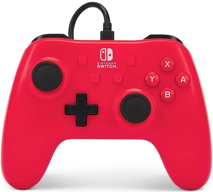 Powera Wired Controller Raspberry Red i gruppen HEMELEKTRONIK / Spelkonsoler & Tillbehör / Nintendo Switch / Tillbehör hos TP E-commerce Nordic AB (C85930)