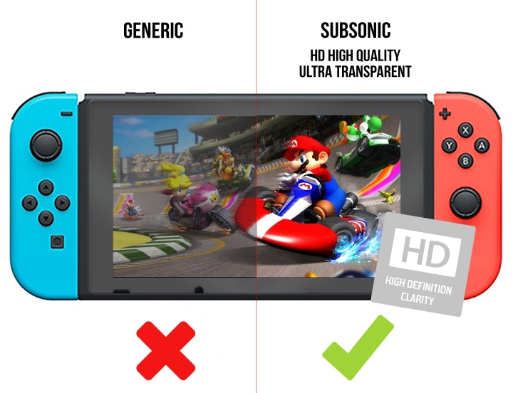 SuBsonic Switch Super skärmskydd - härdat glas 9H Hd i gruppen HEMELEKTRONIK / Spelkonsoler & Tillbehör / Nintendo Switch / Tillbehör hos TP E-commerce Nordic AB (C85965)