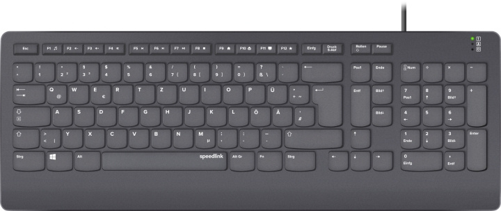Speedlink HI-GENIC Antibakteriellt tangentbord, svart - DE Layout i gruppen DATORER & KRINGUTRUSTNING / Möss & Tangentbord / Tangentbord / Trådbundna hos TP E-commerce Nordic AB (C86246)