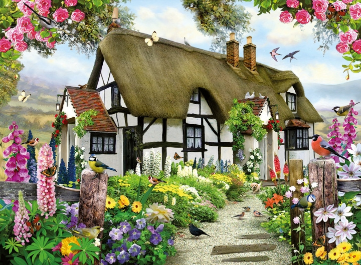 Ravensburger Pussel Thatched Cottage 500p (12000199) i gruppen SPORT, FRITID & HOBBY / Hobby / Pussel hos TP E-commerce Nordic AB (C86407)