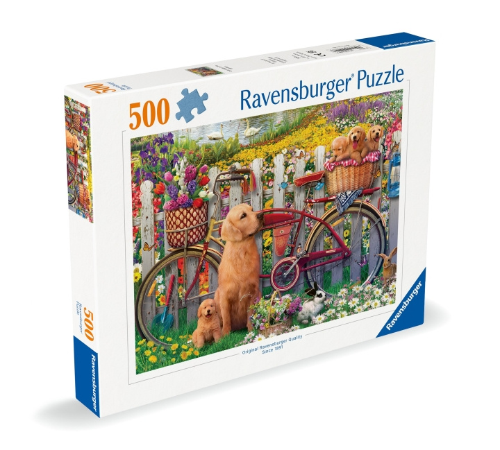 Ravensburger Pussel Söta hundar i trädgården 500p (12000209) i gruppen SPORT, FRITID & HOBBY / Hobby / Pussel hos TP E-commerce Nordic AB (C86412)