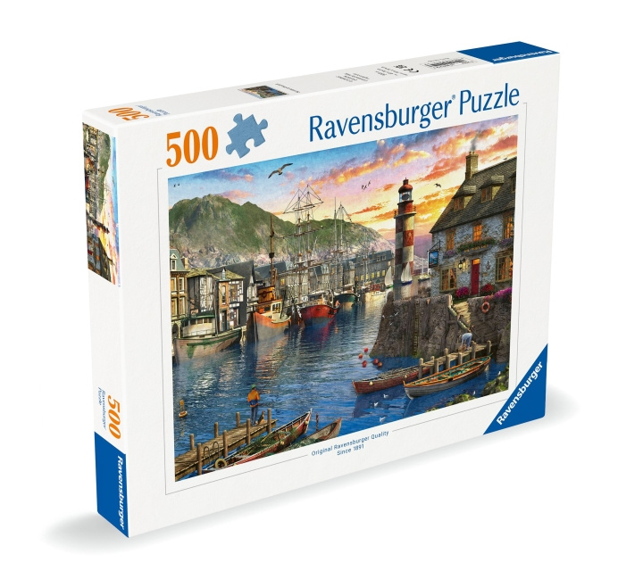 Ravensburger Pussel Soluppgång vid hamnen 500p (12000212) i gruppen SPORT, FRITID & HOBBY / Hobby / Pussel hos TP E-commerce Nordic AB (C86413)