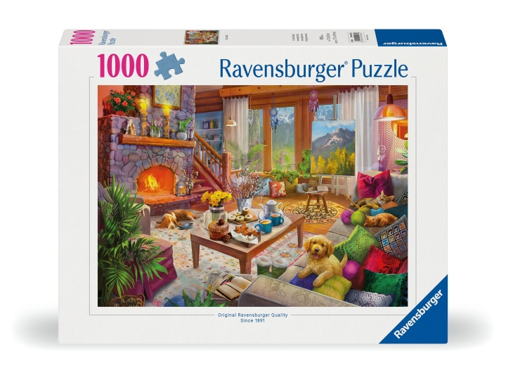 Ravensburger Pussel Cozy Cabin 1000p (12000293) i gruppen SPORT, FRITID & HOBBY / Hobby / Pussel hos TP E-commerce Nordic AB (C86437)