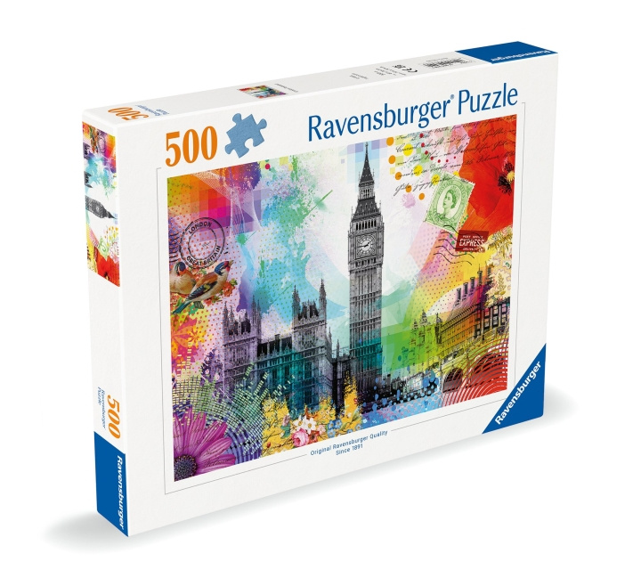 Ravensburger Pussel London Vykort 500p (12000309) i gruppen SPORT, FRITID & HOBBY / Hobby / Pussel hos TP E-commerce Nordic AB (C86438)