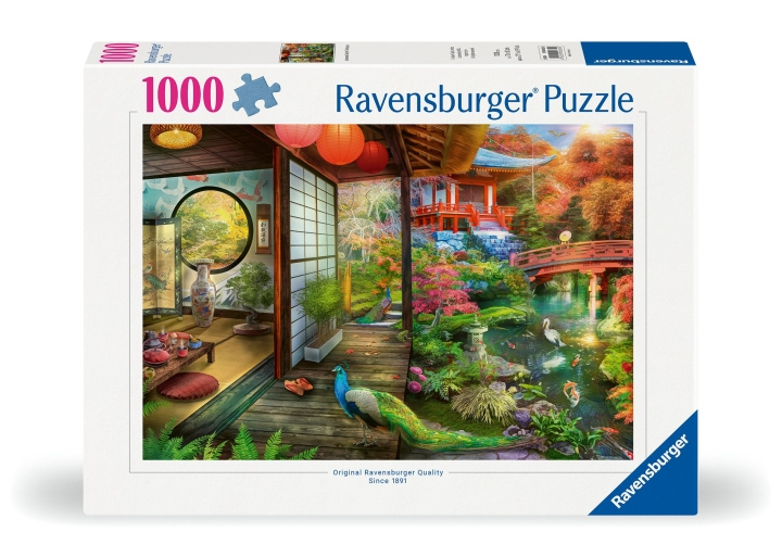 Ravensburger Pussel Japansk trädgård Tehus Kyoto 1000p (12000635) i gruppen SPORT, FRITID & HOBBY / Hobby / Pussel hos TP E-commerce Nordic AB (C86464)