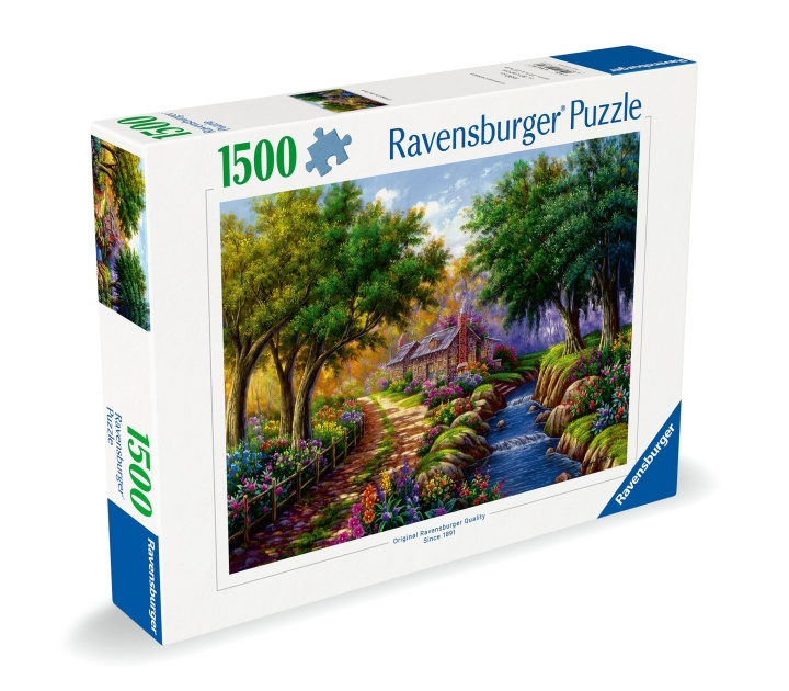Ravensburger Pussel Cottage by the River 1500p (12000735) i gruppen SPORT, FRITID & HOBBY / Hobby / Pussel hos TP E-commerce Nordic AB (C86476)