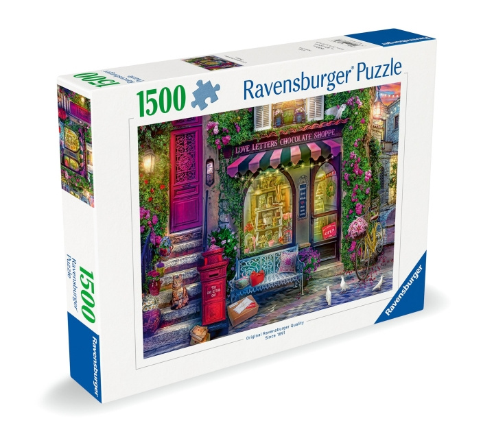 Ravensburger Pussel Kärleksbrev Chokladbutik 1500p (12000737) i gruppen SPORT, FRITID & HOBBY / Hobby / Pussel hos TP E-commerce Nordic AB (C86478)