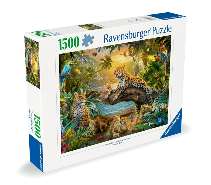 Ravensburger Pussel Leopardfamiljen i djungeln 1500p (12000738) i gruppen SPORT, FRITID & HOBBY / Hobby / Pussel hos TP E-commerce Nordic AB (C86479)