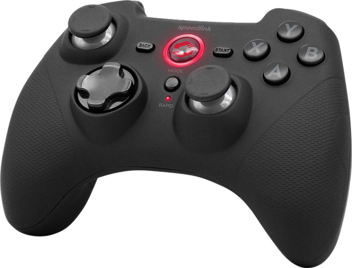 Speedlink Rait Gamepad - Trådlös - PC/PS3/Switch/OLED-gummi Svart i gruppen HEMELEKTRONIK / Spelkonsoler & Tillbehör / Nintendo Switch / Tillbehör hos TP E-commerce Nordic AB (C86672)