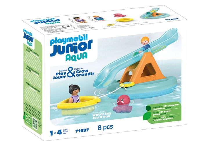 Playmobil JUNIOR AQUA: Vattengungbräda med båt (71687) i gruppen LEKSAKER, BARN- & BABYPRODUKTER / Uteleksaker / Badleksaker & Vattenleksaker hos TP E-commerce Nordic AB (C86722)