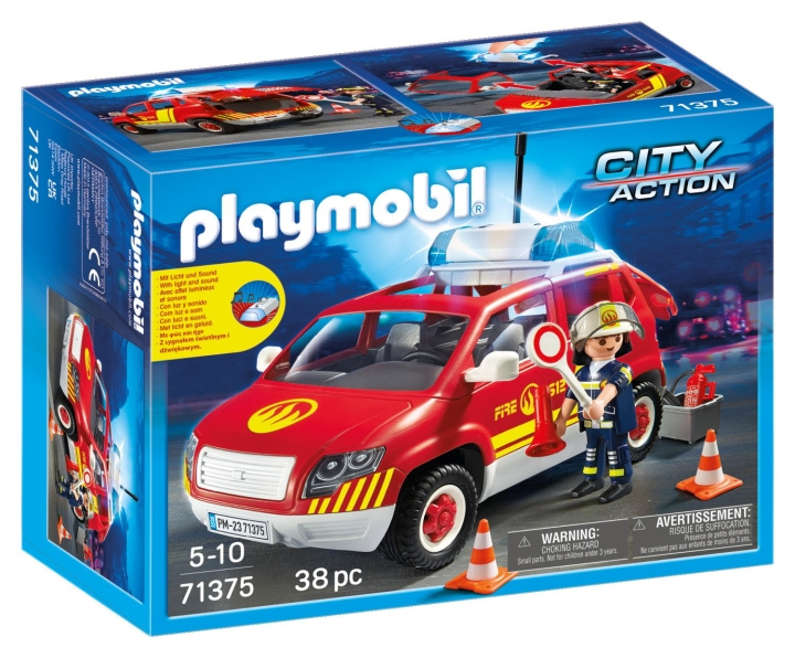 Playmobil Brandchefens bil med ljus och ljud (71375) i gruppen LEKSAKER, BARN- & BABYPRODUKTER / Leksaker / Lekset hos TP E-commerce Nordic AB (C86724)