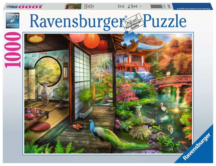 Ravensburger Tehus i japansk trädgård Kyoto 1000p - (10217497) i gruppen SPORT, FRITID & HOBBY / Hobby / Pussel hos TP E-commerce Nordic AB (C86802)