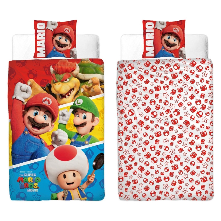 Super Mario Sängkläder - Vuxenstorlek 140 x 200 cm - Super Mario (SMM003) i gruppen LEKSAKER, BARN- & BABYPRODUKTER / Barntextilier / Sängkläder / Bäddset för barn & junior hos TP E-commerce Nordic AB (C87678)