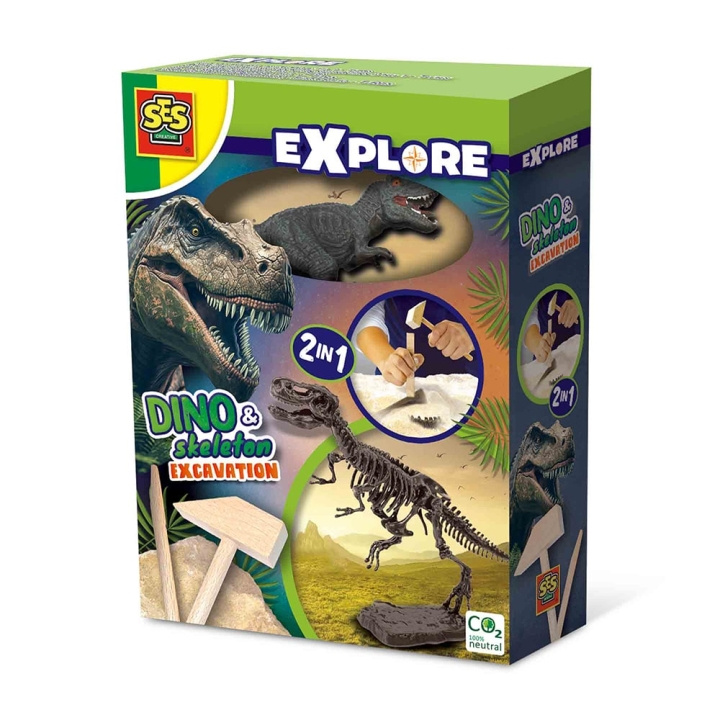 SES Creative Utgrävning - Dino och skelett 3 assorterade - (S25090) i gruppen LEKSAKER, BARN- & BABYPRODUKTER / Leksaker / Experiment & DIY hos TP E-commerce Nordic AB (C87929)