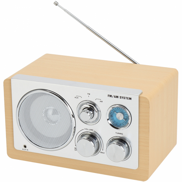 Denver Radio AM/FM Analog inställning AUX-ingång TR-63LW Ljust trä i gruppen HEMELEKTRONIK / Ljud & Bild / Hemmabio, HiFi & Bärbart / Radio & Väckarklockor / Radio hos TP E-commerce Nordic AB (C88269)