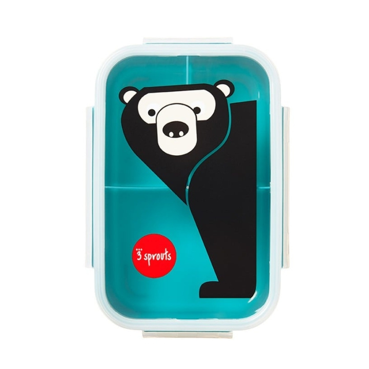 3 Sprouts Bentolåda - Teal Bear i gruppen LEKSAKER, BARN- & BABYPRODUKTER / Äta & Dricka / Barnserviser hos TP E-commerce Nordic AB (C89042)