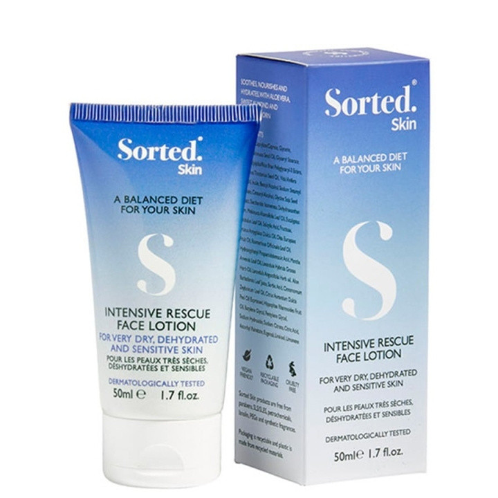 Sorted Skin Intensive Rescue Face Lotion 50 ml i gruppen SKÖNHET & HÄLSA / Hudvård / Ansiktsvård / Dagkräm hos TP E-commerce Nordic AB (C89632)