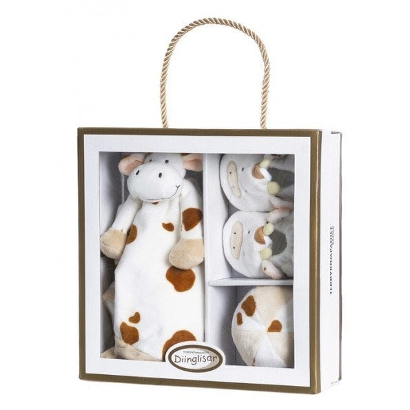 Diinglisar Presentförpackning - Ko (2795) i gruppen LEKSAKER, BARN- & BABYPRODUKTER / Barntextilier / Snuttefilt hos TP E-commerce Nordic AB (C90072)
