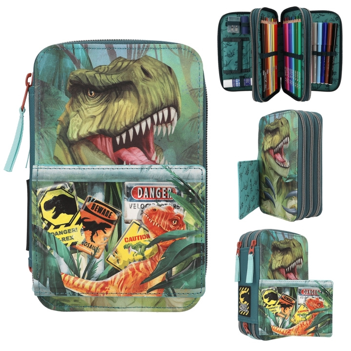 Dino World Trippel pennfodral fara ( 0411757 ) i gruppen LEKSAKER, BARN- & BABYPRODUKTER / Leksaker / Pennfodral hos TP E-commerce Nordic AB (C90428)