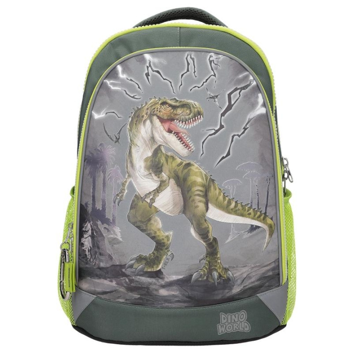 Dino World Skolryggsäck REFLECTOR ( 0411759 ) i gruppen LEKSAKER, BARN- & BABYPRODUKTER / Resa / Barnväskor / Ryggsäckar hos TP E-commerce Nordic AB (C90434)