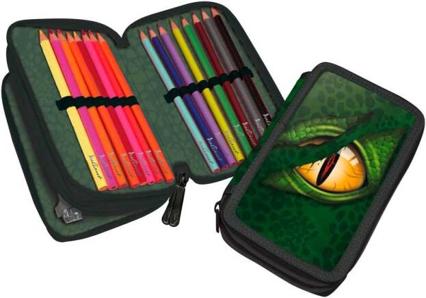 Dino T-Rex Fyllt pennfodral med dubbla däck (092408516) i gruppen LEKSAKER, BARN- & BABYPRODUKTER / Leksaker / Pennfodral hos TP E-commerce Nordic AB (C90483)