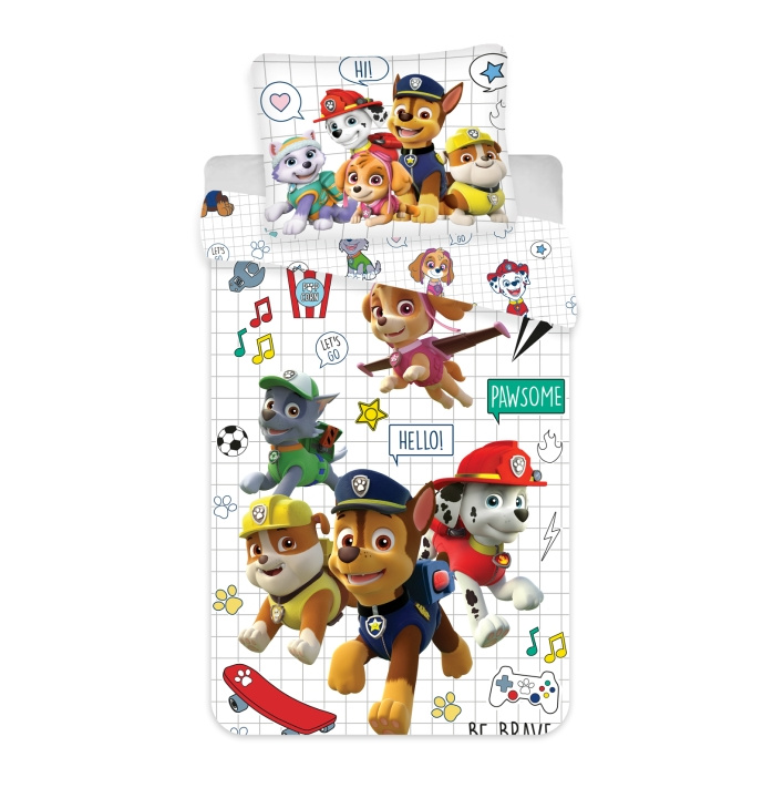 Paw Patrol Sänglinne - Juniorstorlek 100x140 cm Paw Patrol i gruppen LEKSAKER, BARN- & BABYPRODUKTER / Barntextilier / Sängkläder / Bäddset för barn & junior hos TP E-commerce Nordic AB (C91696)
