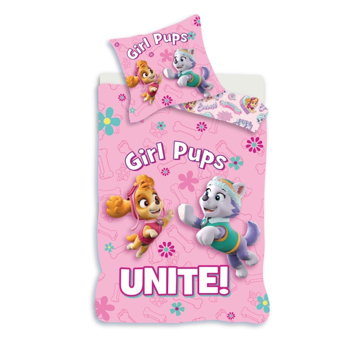 Paw Patrol Sängkläder - Juniorstorlek 100x140 cm - Girl Pups | LEKSAKER, BARN- & BABYPRODUKTER - Barntextilier - Sängkläder - Bäddset för barn & junior | GameStuff