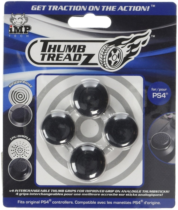 iMP TECH Trigger Treadz: Thumb Treadz 4-Pack (PS4) i gruppen HEMELEKTRONIK / Spelkonsoler & Tillbehör / Sony PlayStation 4 / Tillbehör hos TP E-commerce Nordic AB (C92405)