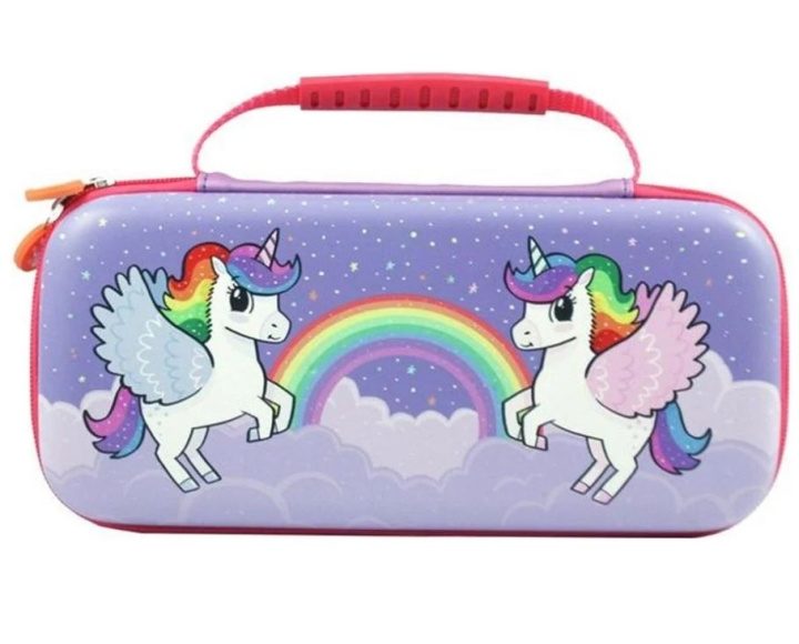 iMP TECH Switch Unicorn-fodral rosa/violett i gruppen HEMELEKTRONIK / Spelkonsoler & Tillbehör / Nintendo Switch / Tillbehör hos TP E-commerce Nordic AB (C92428)